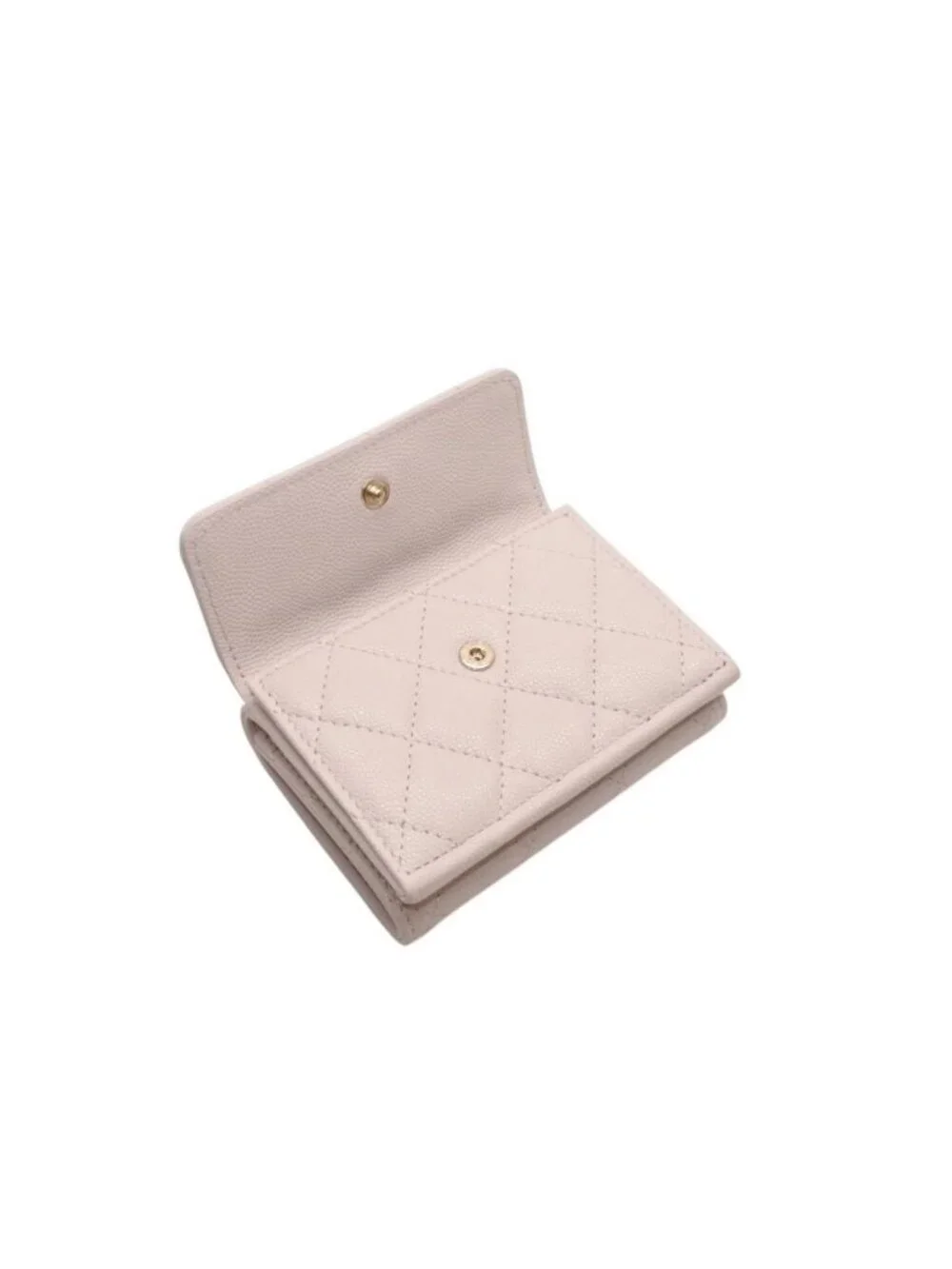 Chanel Classic Small Flap Wallet Base CC Logo Caviar Leather Pink